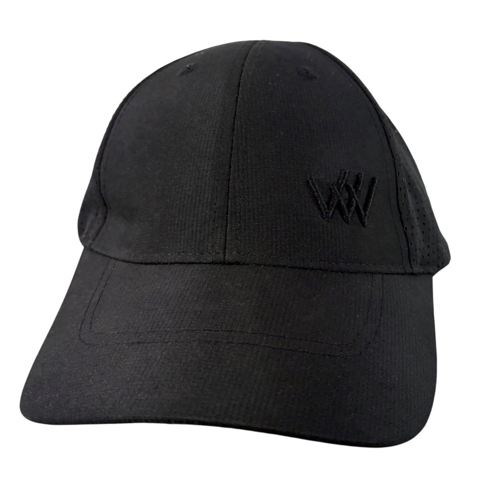 Quake City Caps Black Performance Hat WV Logo Moisture Wicking UV Coating OSFM